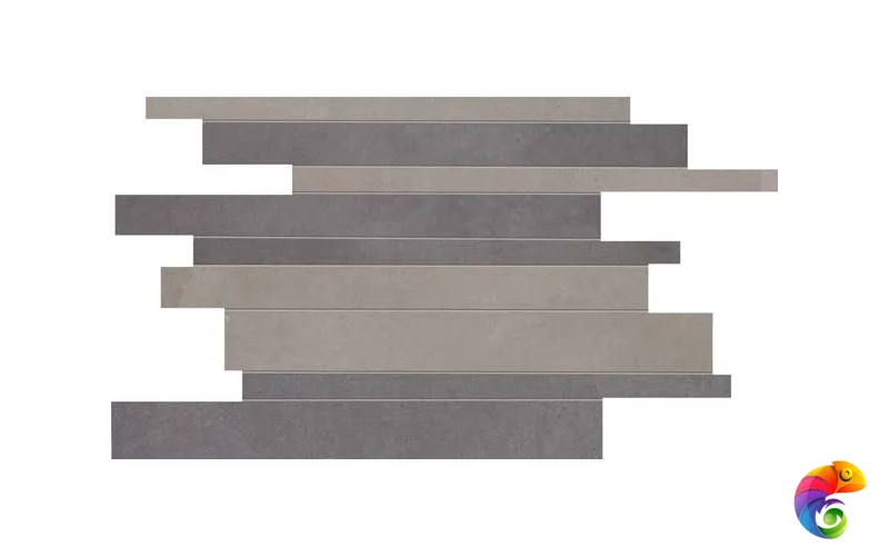 Мозаика MOS.BRICK GREY BLACK   30X40