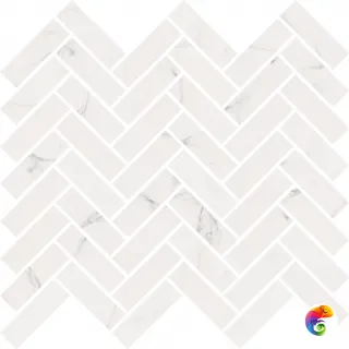 Мозаика SENSI MOS CHEVRON STATUARIO WHITE	30X30
