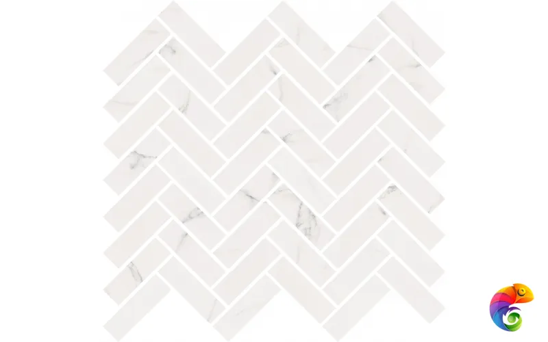 Мозаика SENSI MOS CHEVRON STATUARIO WHITE	30X30