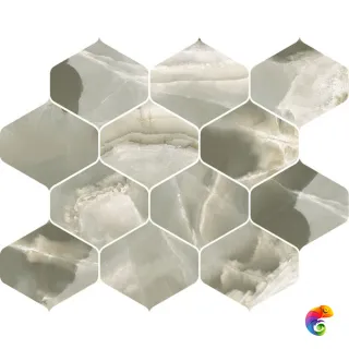 JADE MALACHITE DECORO NINFA 27,7X35