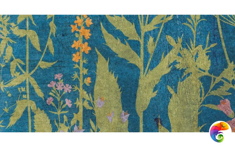 W&S D+  CP4 BOTANICAL BLUE A 120X240