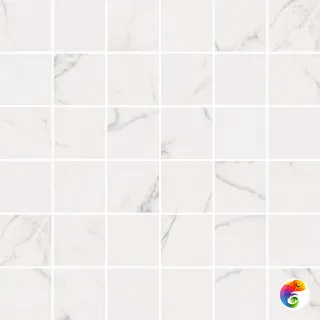 Мозаика SENSI MOS.QUADR. STATUARIO WHITE	30X30