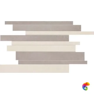 Мозаика MOS.BRICK WHITE SILVER   30X40