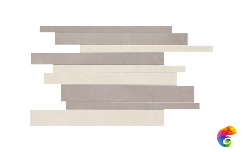 Мозаика MOS.BRICK WHITE SILVER   30X40