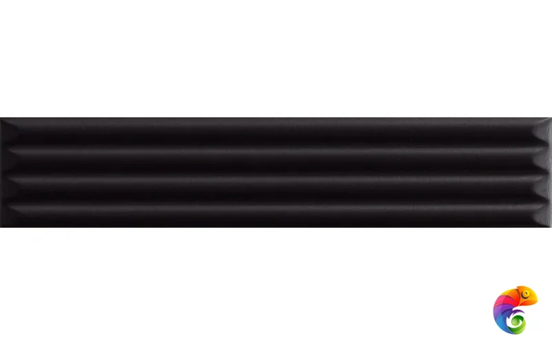 Керамическая плитка UP Cannettato Black Glossy 25x5