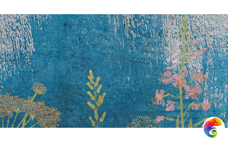 W&S D CP4 BOTANICAL BLUE B  120X240