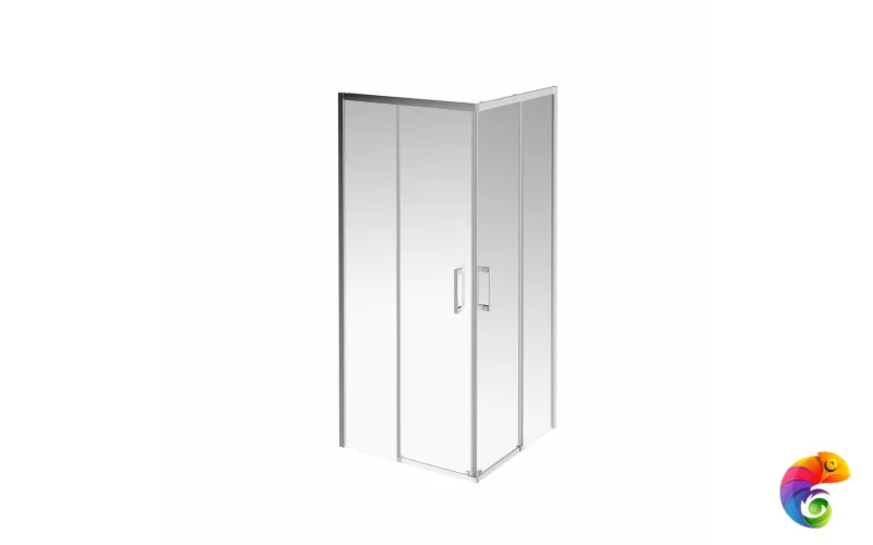 VE.90.SSD.CR Душевой уголок VETRO, раздвижной, квадратный, 90х90х195, хром