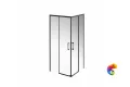 VE.90.SSD.BLK.M Душевой уголок VETRO, раздвижной, квадратный, 90х90х195, матовый черный