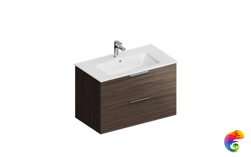 PI.F.85/OLM Тумба PIANO 85 см, 2 ящика,дымчатый вяз