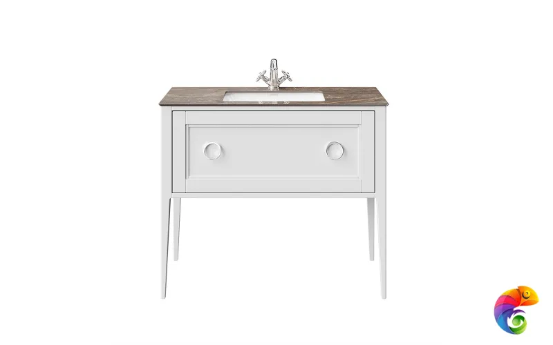 PL.CN.100.1\WHT.M Тумба PLAZA Classic NEO напольная 1 ящик 100, белая матовая