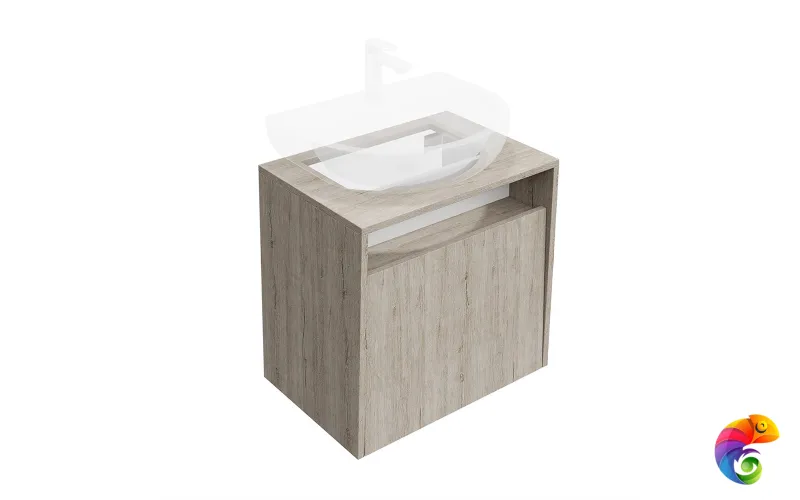 PRO.60.1\OAK.O Тумба PRO подвесная 1 ящик 60, дуб Орегон