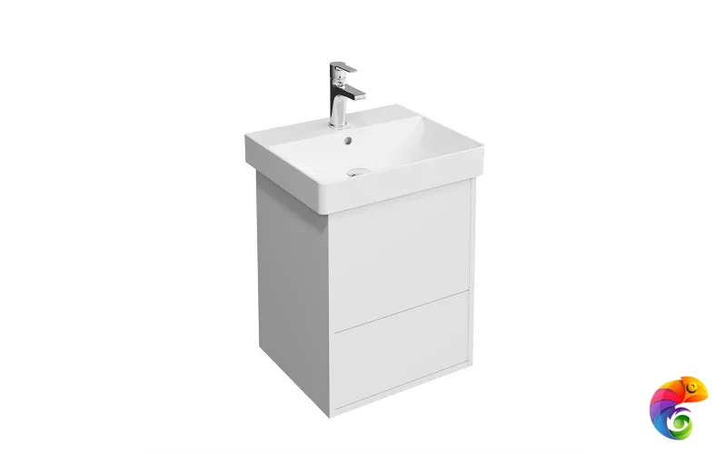 PRO.50.2/WHT Тумба PRO подвесная 2 ящика 50, белая матовая