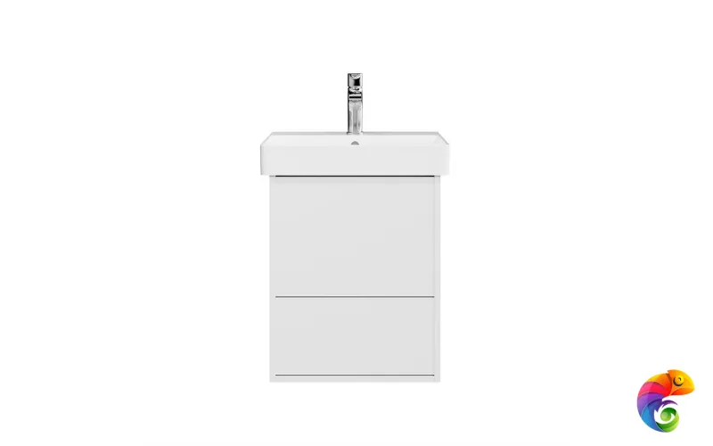 PRO.50.2/WHT Тумба PRO подвесная 2 ящика 50, белая матовая