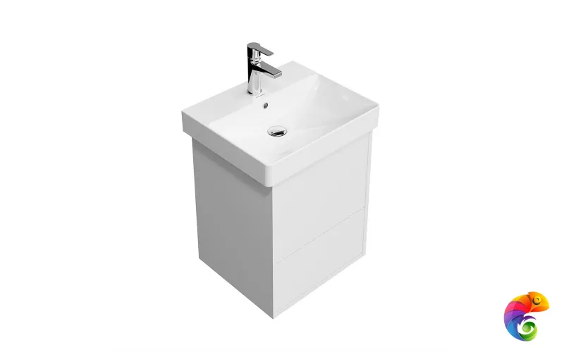 PRO.50.2/WHT Тумба PRO подвесная 2 ящика 50, белая матовая