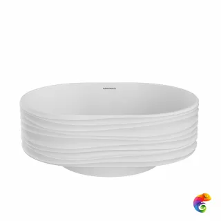 SA.wb.50\WHT.M Раковина ARTBASIN Sabbia 50 см, цв белый матовый, с донным клапаном