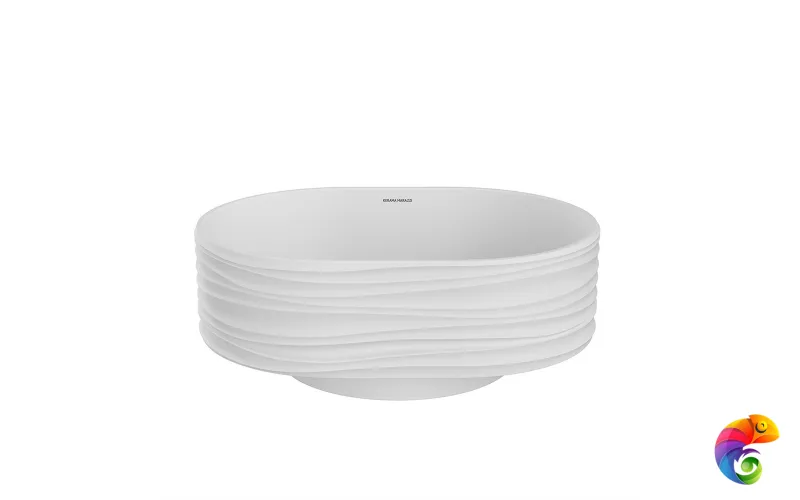 SA.wb.50\WHT.M Раковина ARTBASIN Sabbia 50 см, цв белый матовый, с донным клапаном