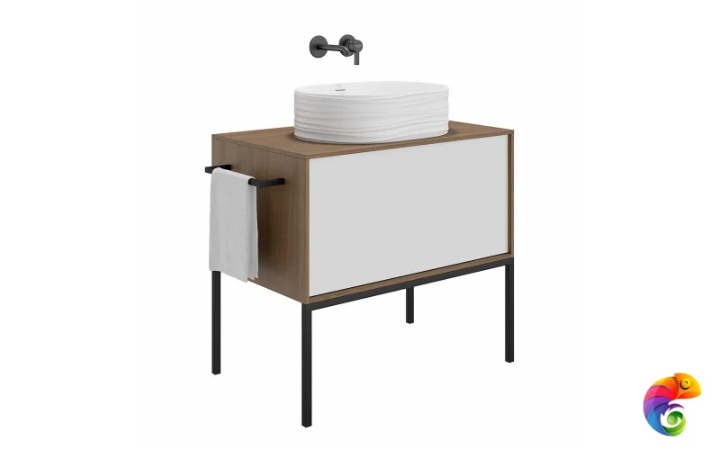 SA.wb.50\WHT.M Раковина ARTBASIN Sabbia 50 см, цв белый матовый, с донным клапаном