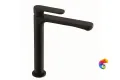 69415KM.01.093 Однорычажный смеситель для раковины OLE высокий без донного клапана матовый чёрный