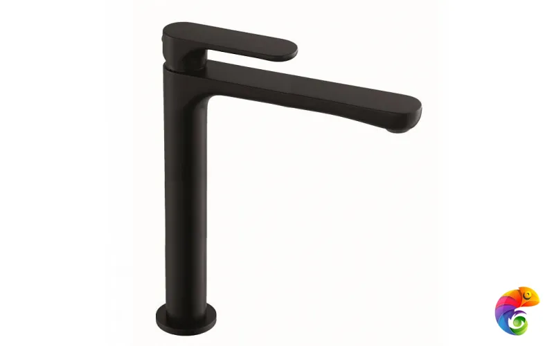 69415KM.01.093 Однорычажный смеситель для раковины OLE высокий без донного клапана матовый чёрный