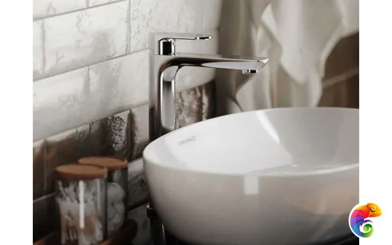 69315KM.21.018 Однорычажный смеситель для раковины PIANO, высокий, без донного клапана. цв. хром