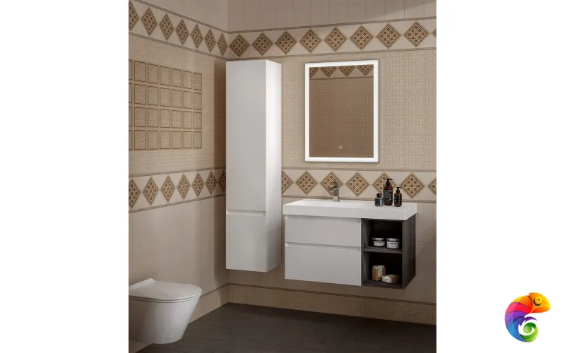 CUB.90Lh/WHT.M Тумба CUBO левая подвесная с ящиками 90, белая матовая