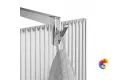 CT.120.WI.CR Душевая перегородка CRISTALLO с рифленым стеклом, 120х210, хром