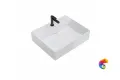 LO.wb.60.1 Раковина LOGICA мебельная\подвесная с одним отверстием 60, белая глянцевая
