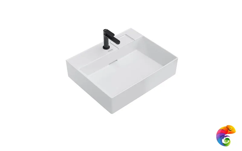 LO.wb.60.1 Раковина LOGICA мебельная\подвесная с одним отверстием 60, белая глянцевая