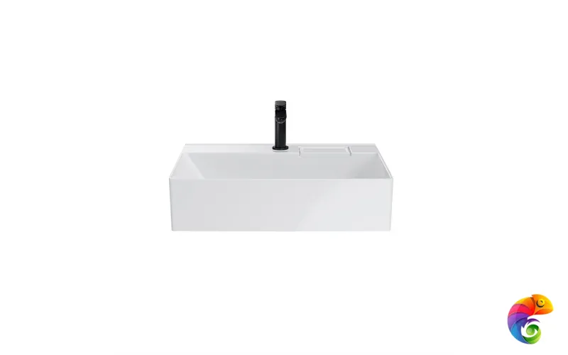 LO.wb.60.1 Раковина LOGICA мебельная\подвесная с одним отверстием 60, белая глянцевая