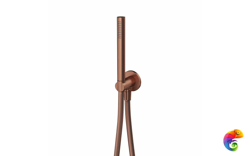 69645XKM.59.067 Ручной душ ETERNA с держателем для лейки, шлангом и выходом для подачи воды, брашированная медь, pvd
