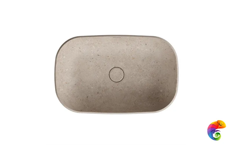 MA.wbi.65/STB Раковина MAGICA встраиваемая сверху 65 с донным клапаном, бежевый камень