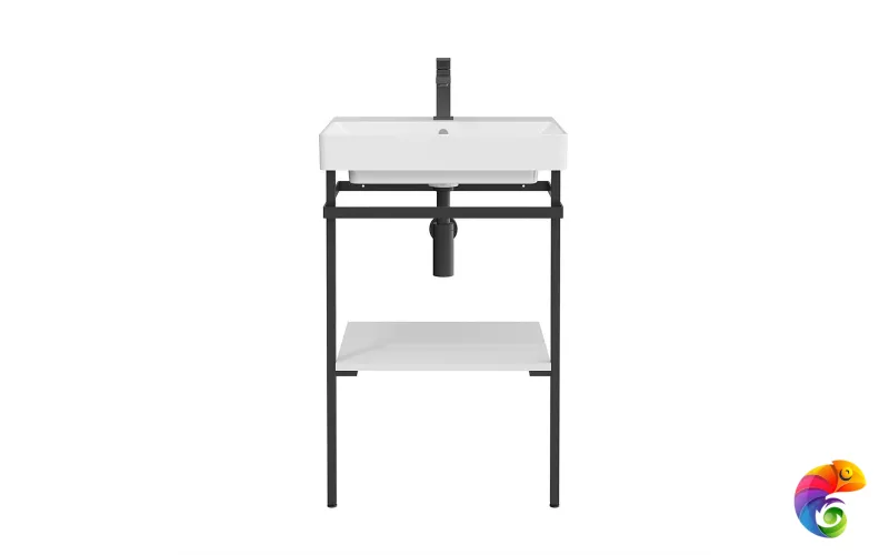 PRO.55.01/BLK.M Металлическая структура PRO 55 напольная, черная матовая