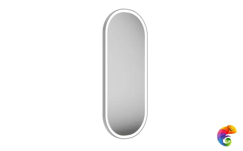 CO.mi.PL.42/WHT Зеркало CONO овальное 42 с подсветкой, белое матовое