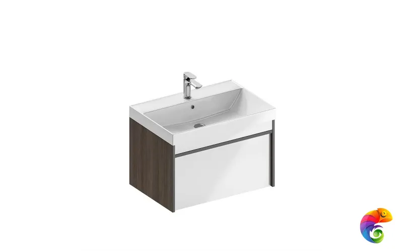 MOD.70.1+1/AR Тумба MODULA подвесная 70 с ящиком 1+1, арабика