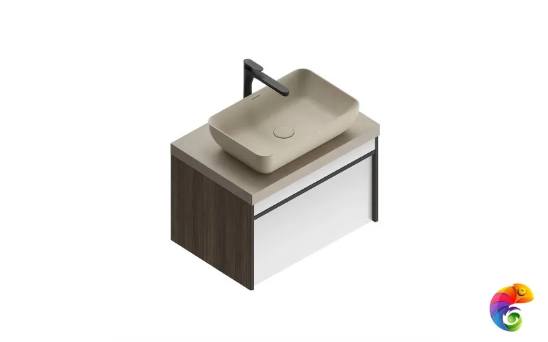 MOD.70.1+1/AR Тумба MODULA подвесная 70 с ящиком 1+1, арабика