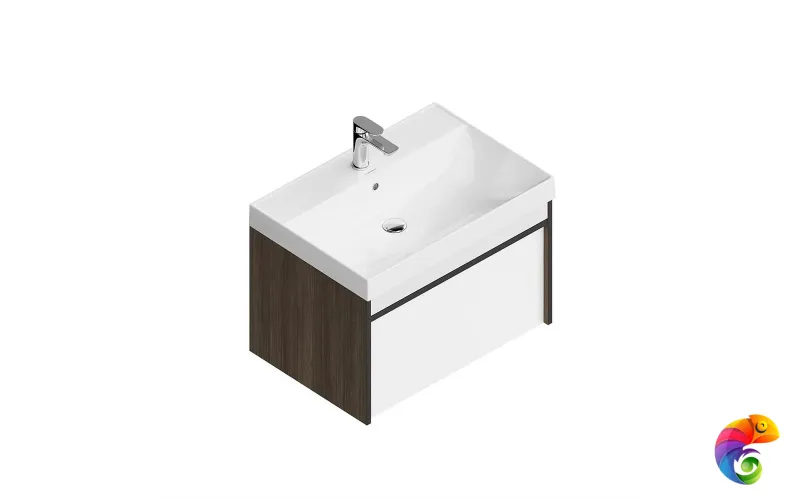 MOD.70.1+1/AR Тумба MODULA подвесная 70 с ящиком 1+1, арабика