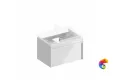 MOD.70.1+1/WHT Тумба MODULA подвесная 70 с ящиком 1+1, белая глянцевая
