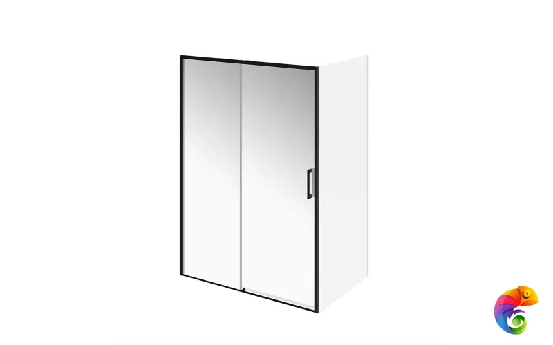 LN.140.SD.BLK.M Душевая дверь LINDO, раздвижная с функцией soft close, 140х195, матовый черный