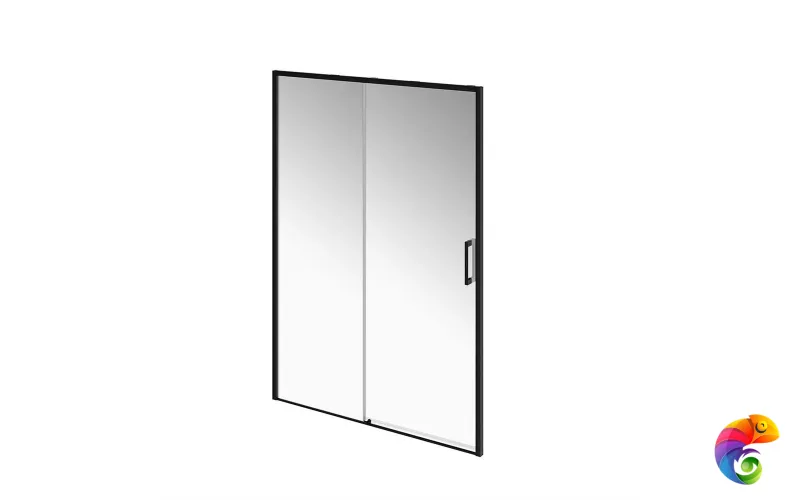 LN.140.SD.BLK.M Душевая дверь LINDO, раздвижная с функцией soft close, 140х195, матовый черный