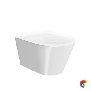 KMPMWc53GWh2 Унитаз Plaza Moderп/Плаза Модерн подвесной безободковый, с крепежом, белый глянцевый