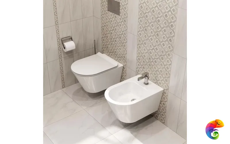 KMPMWc53GWh2 Унитаз Plaza Moderп/Плаза Модерн подвесной безободковый, с крепежом, белый глянцевый