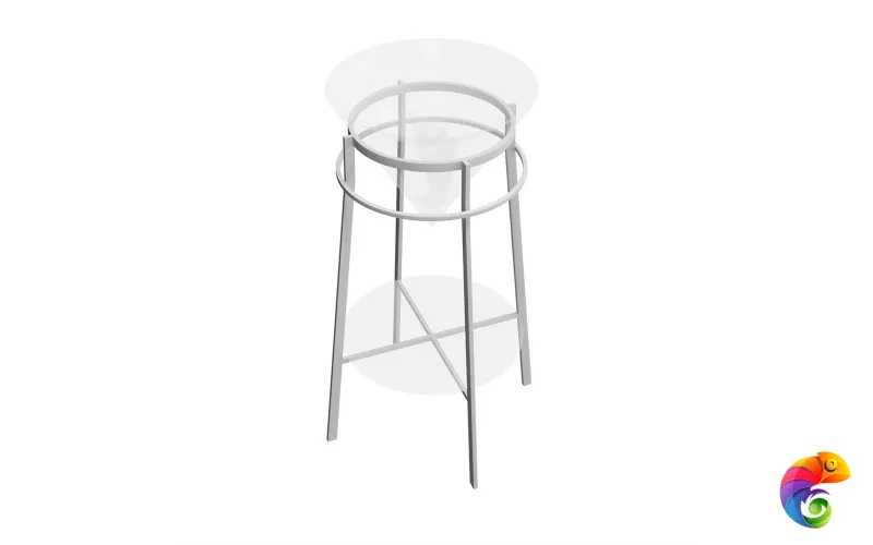 CO.44\WHT.M Метал.структура CONO 44 см, цвет: белый матовый