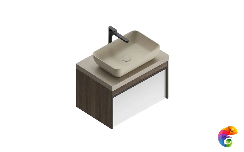 MO.70.1+1\AR Тумба MODULA подвесная 70 с ящиком 1+1, арабика