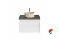 MO.70.1+1\WHT Тумба MODULA подвесная 70 с ящиком 1+1, белая глянцевая