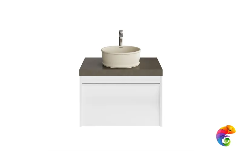 MO.70.1+1\WHT Тумба MODULA подвесная 70 с ящиком 1+1, белая глянцевая