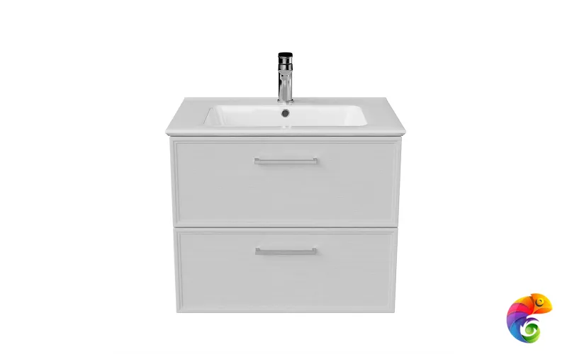 PIA.CL.65\WHT.M Тумба PIANO Classic подвесная 65 см, 2 ящика, ясень белый матовый