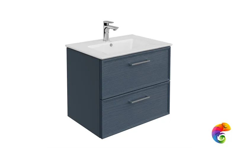 PIA.CL.65\BLU.M Тумба PIANO Classic подвесная 65 см, 2 ящика, ясень синий матовый