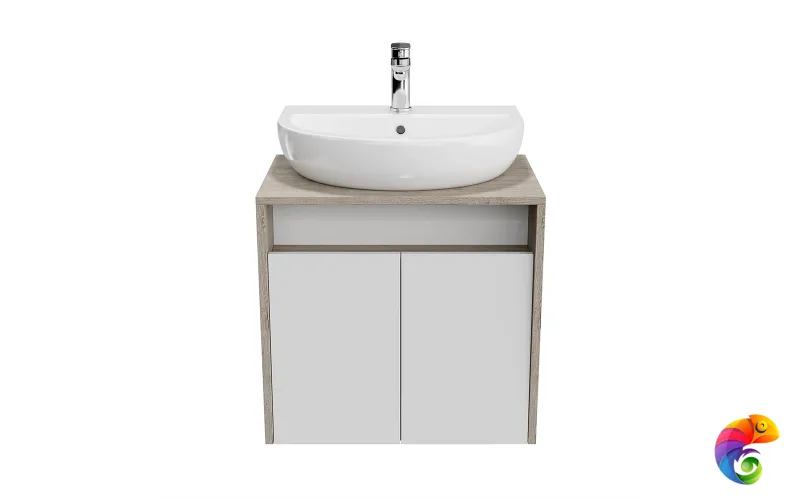 PRO.60.2\WHT Тумба PRO подвесная 2 дверцы 60, белая глянцевая