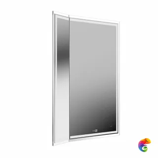 TE.M.mi.65 Зеркало TECNO M 65 с поворотной дверцей, подсветкой и функцией антизапотевание, белое