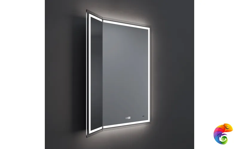 TE.M.mi.65 Зеркало TECNO M 65 с поворотной дверцей, подсветкой и функцией антизапотевание, белое